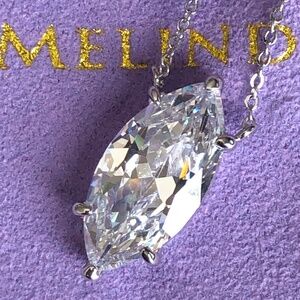 MELINDA MARIA SIMULATED DIAMOND NECKLACE, NEW WITHOUT TAGS
